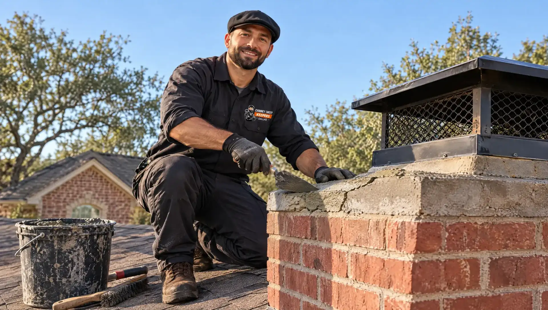 Chimney Crown Repair in Dallas by Chimney Sweep Keepers Dallas
